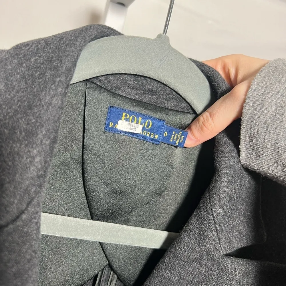 Polo by Ralph Lauren Charcoal Grey Blazer Size 0 - Image 7