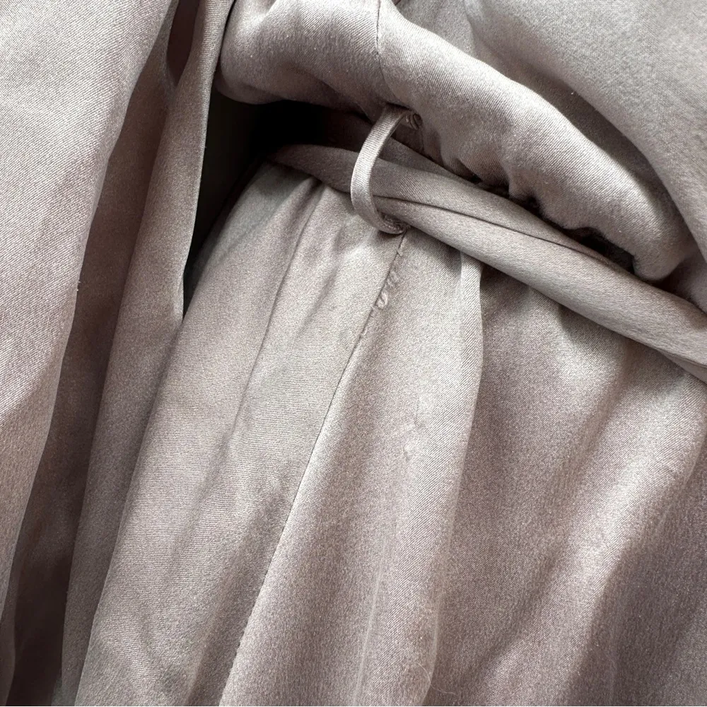 Zimmerman 100% Silk Sueded Billow Cold Shoulder Tie Asymmetrical Mini Dress Sz 6 - Image 13