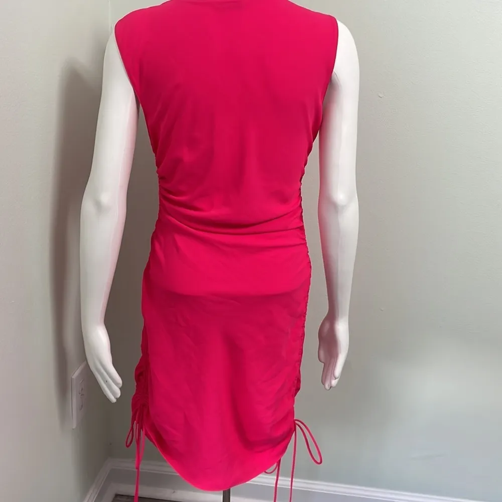 Amanda Uprichard Nessa Pink Begonia Sleeveless Bodycon Mini Dress - Image 10