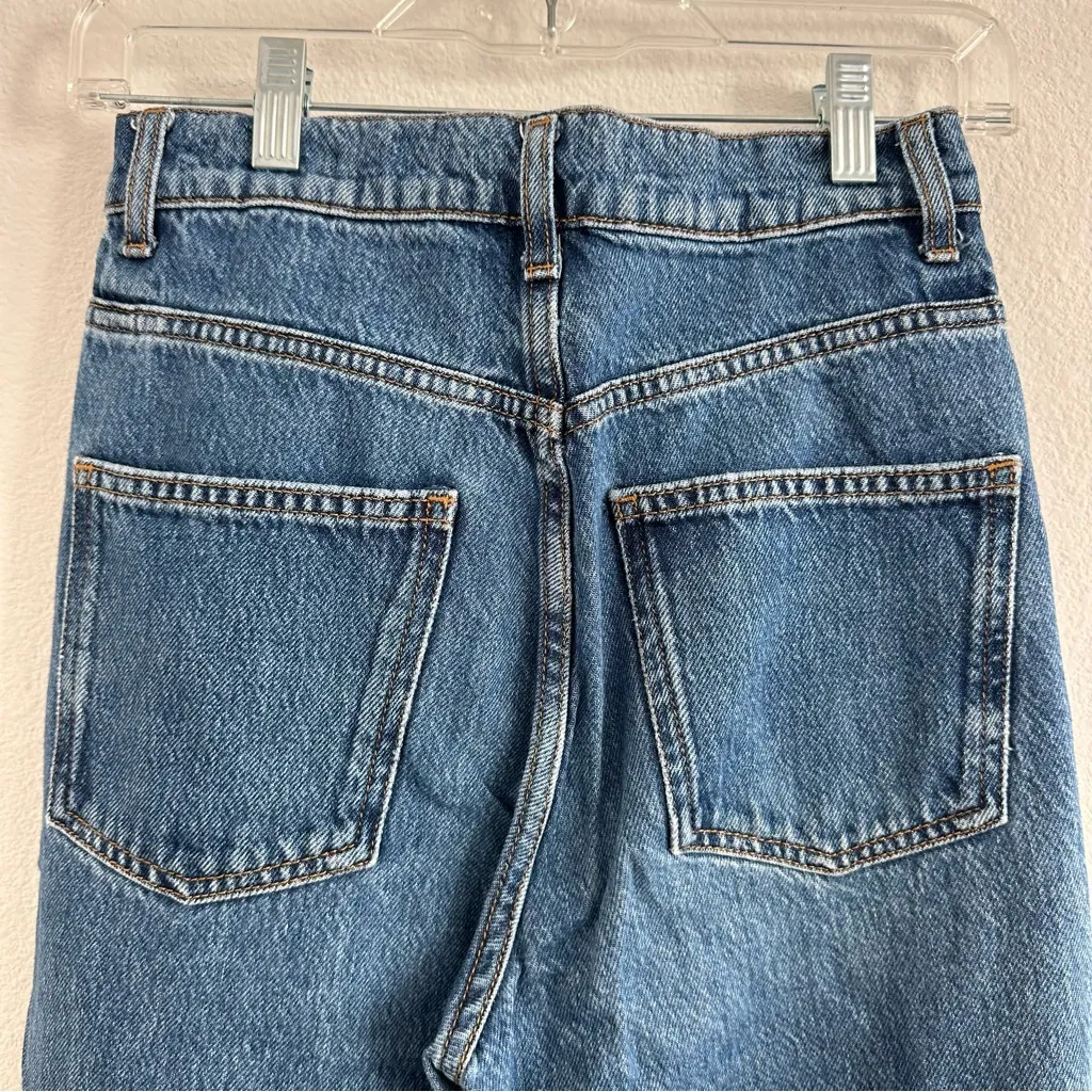 Zara Wide Leg Blue Denim Jeans Size: 2 - Image 11