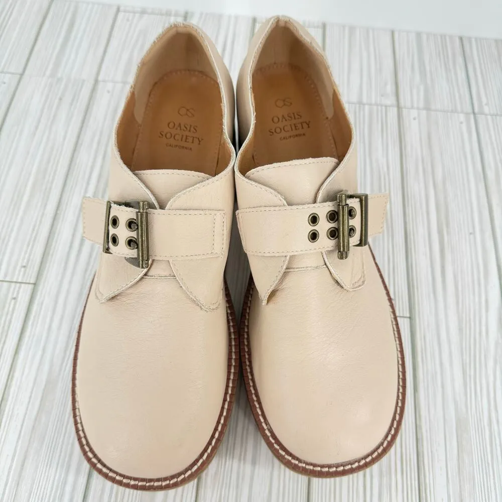 Oasis Society Sarah platform buckle block chunky heel shoes Maryjanes tan size 9 - Image 5