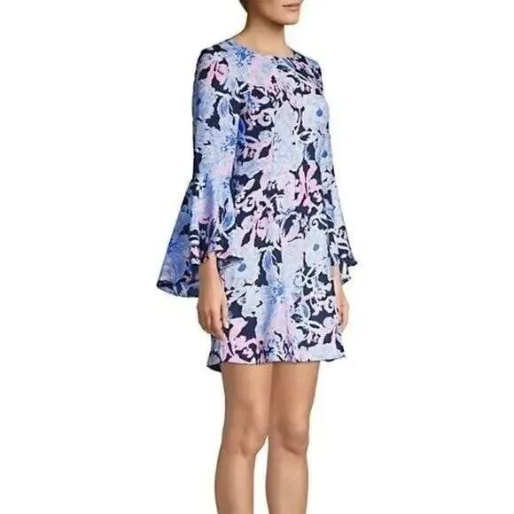 NWOT Lilly Pulitzer Kayla‎ Stretch Dress Bright Navy Amore (Size 0) - Image 2