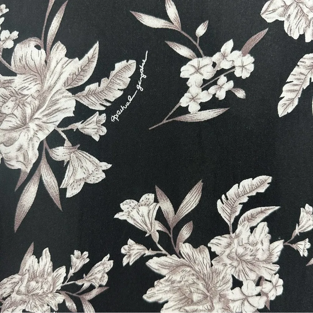 Spiritual Gangster Maya Black Floral Kimono Self Tie EUC One Size Fits Most - Image 3