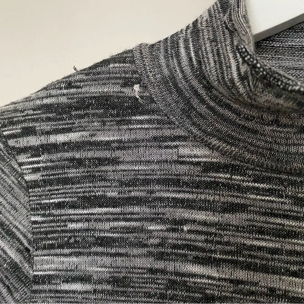 Velvet Torch Dress Mock Neck Gray Marled Long Sleeve Business Casual Neutral - Image 4