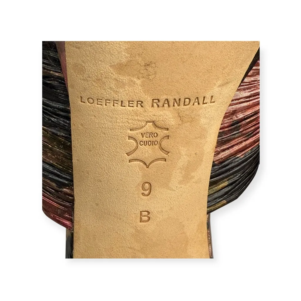 Loeffler Randall ✿ Natalia Pleated Knot Platform Heel Sandal ✿ Metal Floral ✿ 9M - Image 12