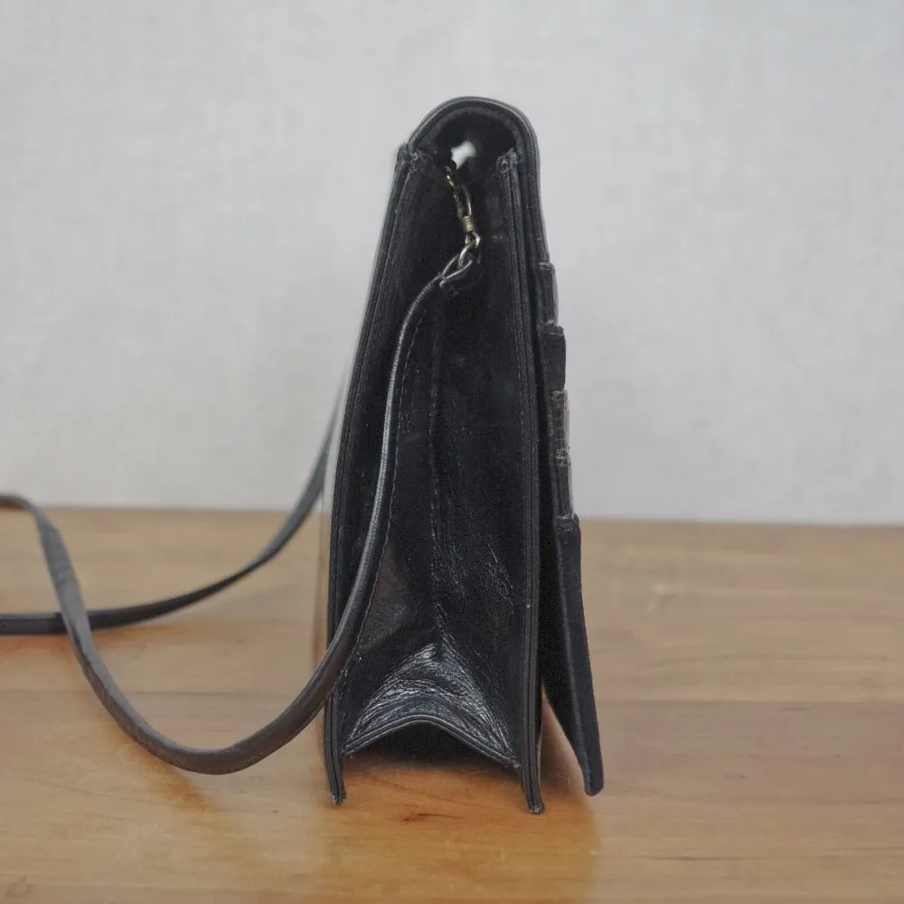 Vintage Frenchy Of California Black Leather Purse - Image 8