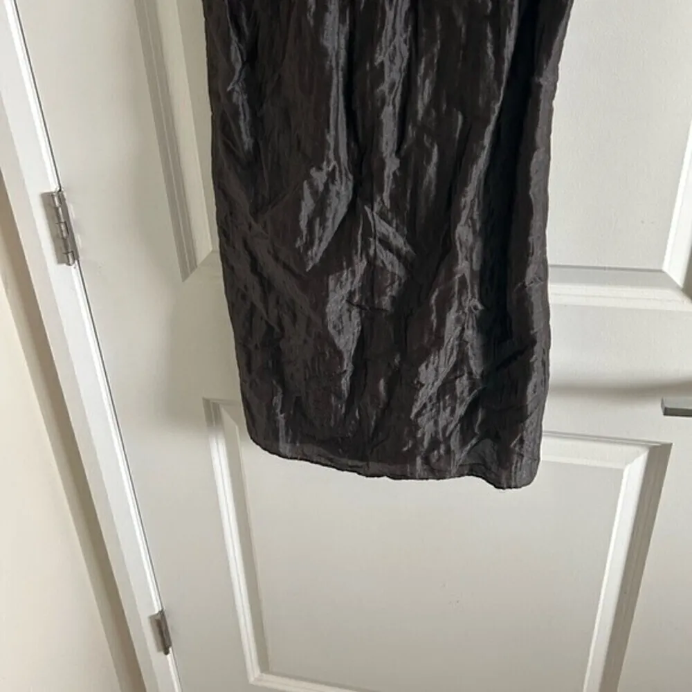 - KAY Unger New York Women’s Silk Blend Fitted Midi Cocktail Dress Gray Si… - Image 3