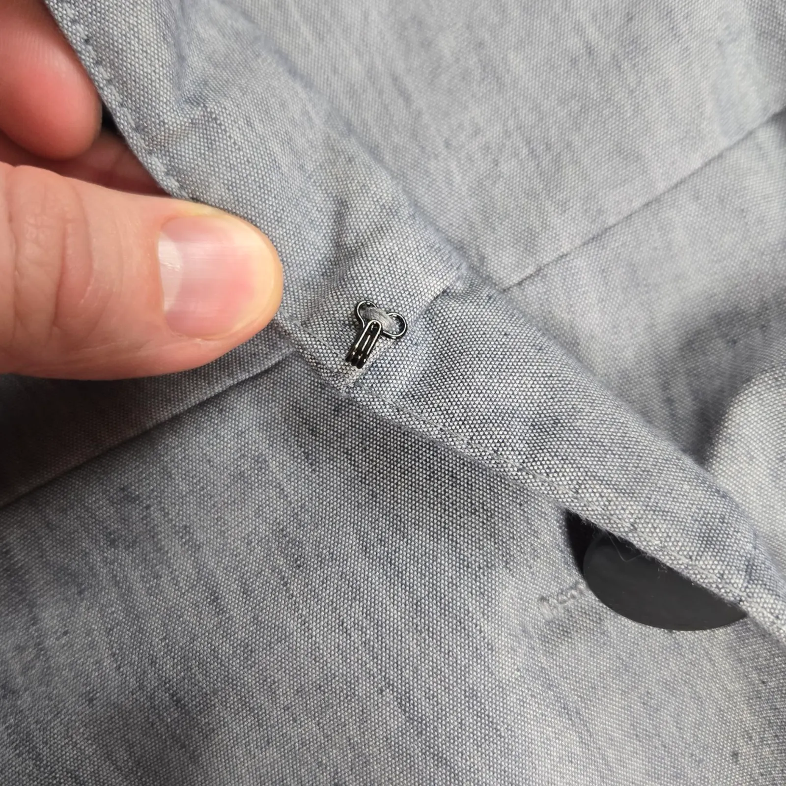 1980s Vintage Gray Office Career Made in USA Peplum Pencil Power Dress Size 14P - Image 6