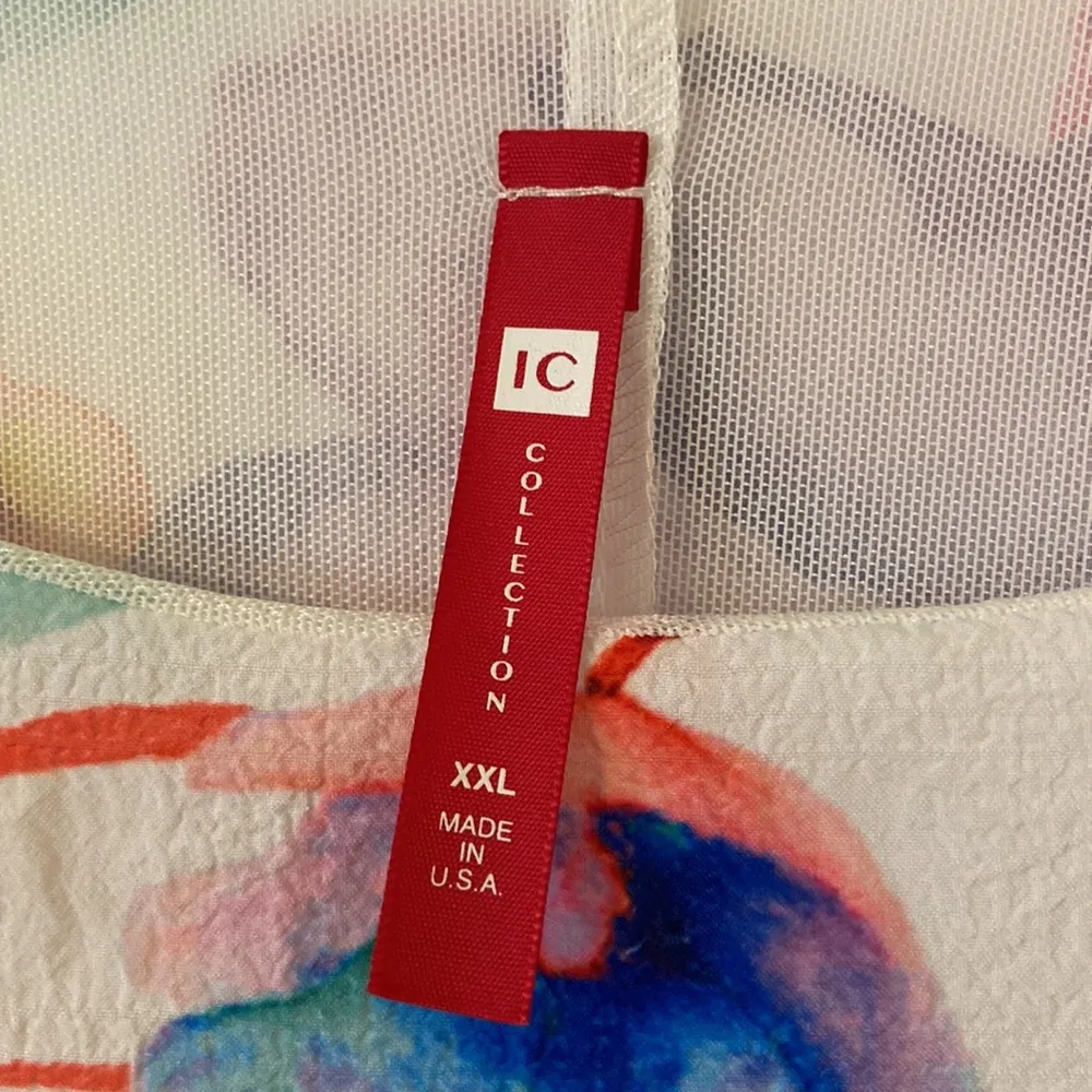 IC Collection Women Shirt size XXL Made in USA very colorful length 32” bust 50” - Image 2