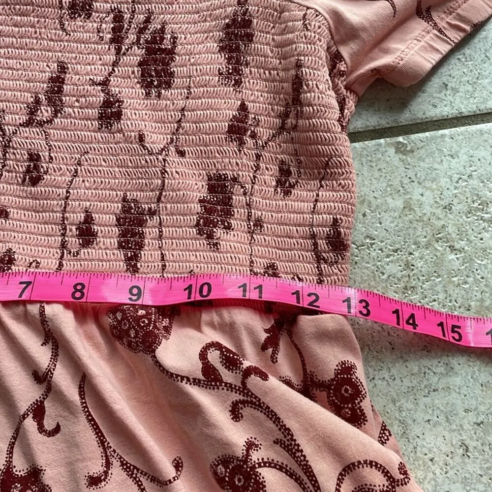 Anthropologie Daily Practice Tiered Maxi Dress Lounge Pink Floral - Image 15