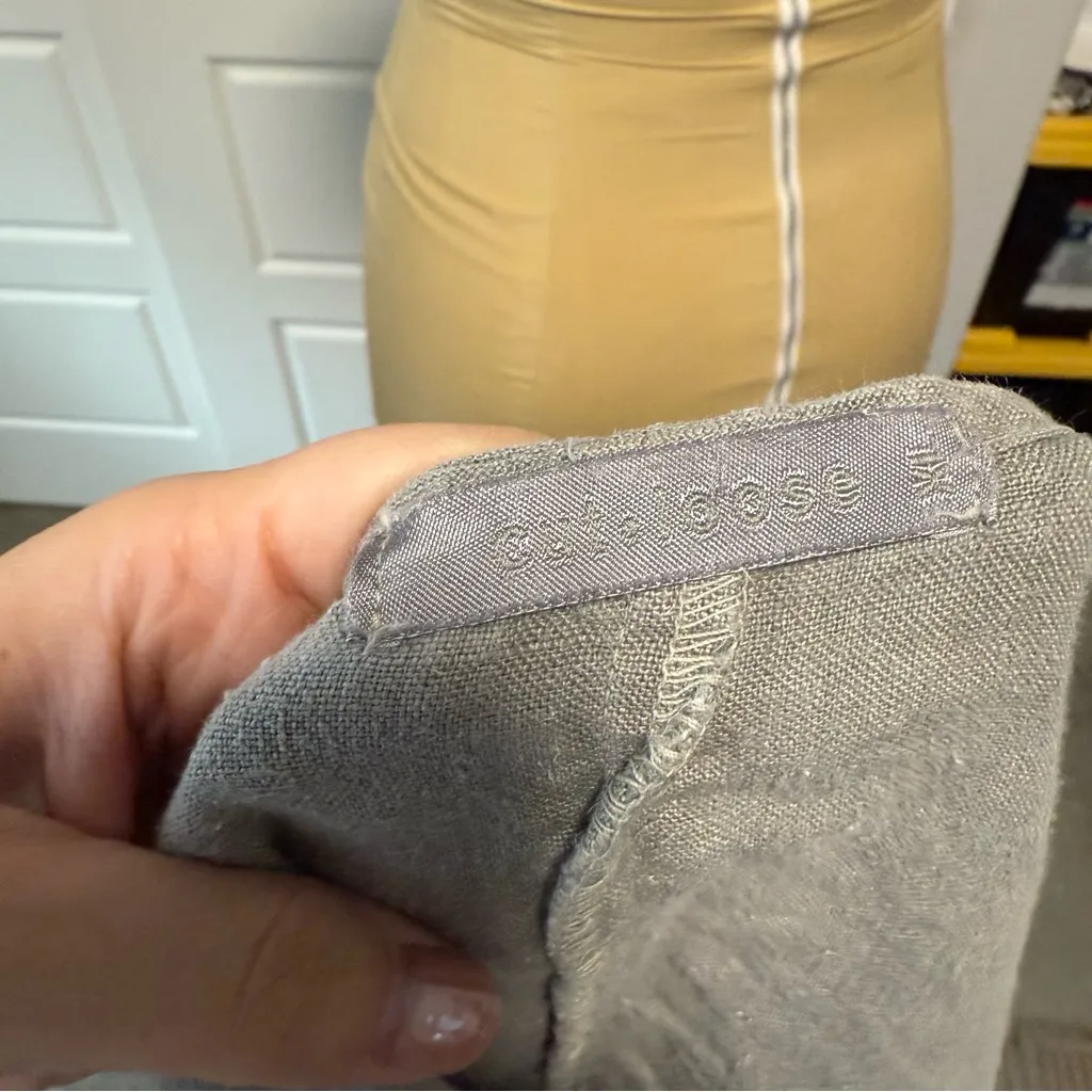 Cut Loose Light Grey Linen Lagenlook Blouse Gray Size XL - Image 3