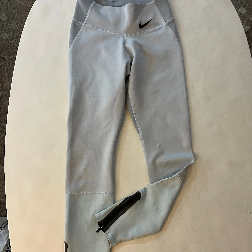 NIKE POWER LEGENDARY Tight Power Training Mid Rise DRI-FIT Leggings Blue XS - Image 4