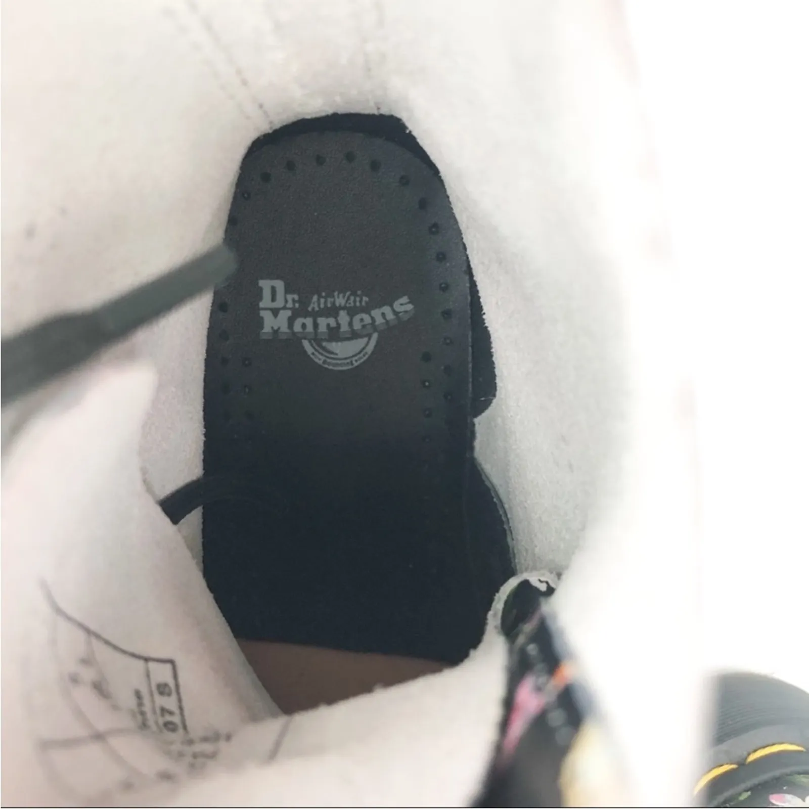 Dr. Martens 1460 Pascal Darcy Floral Black Leather Lace Up Combat Boots 5 ladies - Image 5