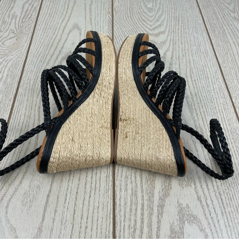 Zodiac Women's Shana Strappy Platform Espadrille Wedge Sandals 9M Black $99 - Image 4