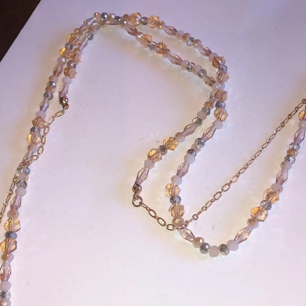 Ava & Aiden Gold Tone 60” Beaded Boho Necklace - Image 6