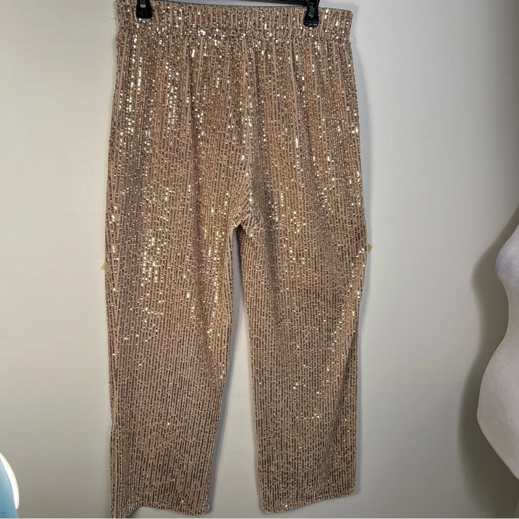 MESSINI casual gold shining Sequin Wide - Image 7