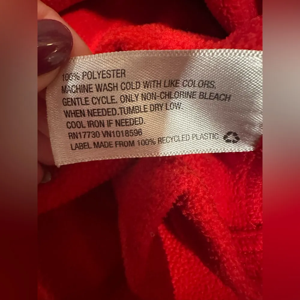 Women's Red Fleece Jacket zipup - Image 5