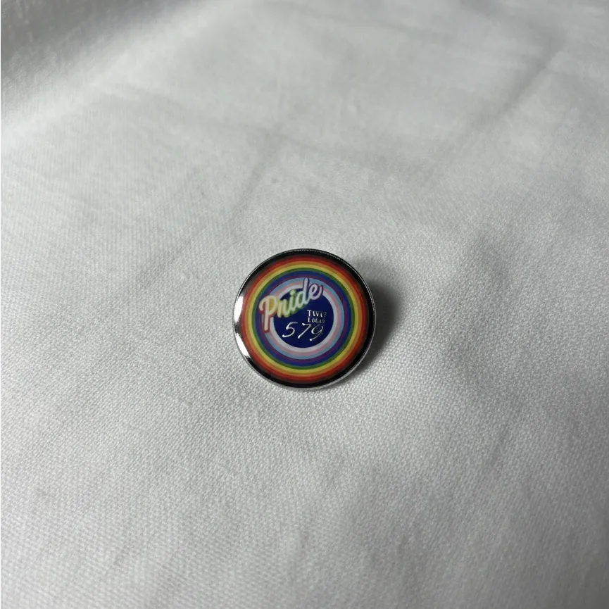 JetBlue TWU Local 579 Flight Attendant Union LGBTQIA+ Rainbow Pride Enamel Pin Blue - Image 3