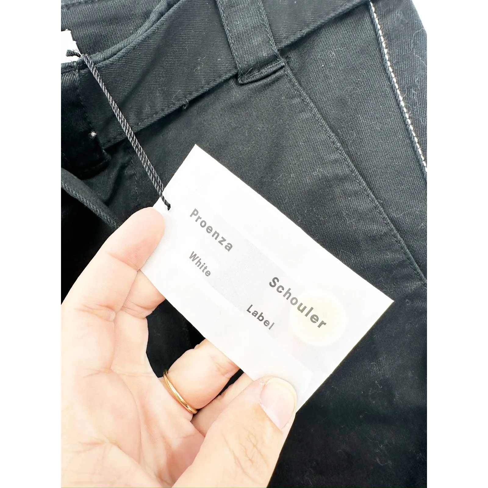 Proenza Schouler White Label Cotton Belted Pant Size 4 - Image 6