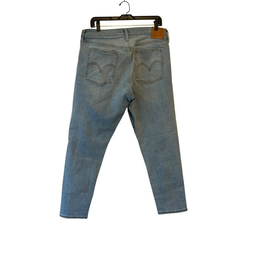 Levis Wedgie Fit Womens High-Rise Straight Leg Jeans Size 32 Light Blue Denim - Image 2