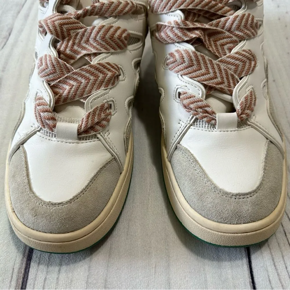 Steve Madden Roaring Platform White/Green Double-Laced Fashion Sneakers size 10 - Image 7