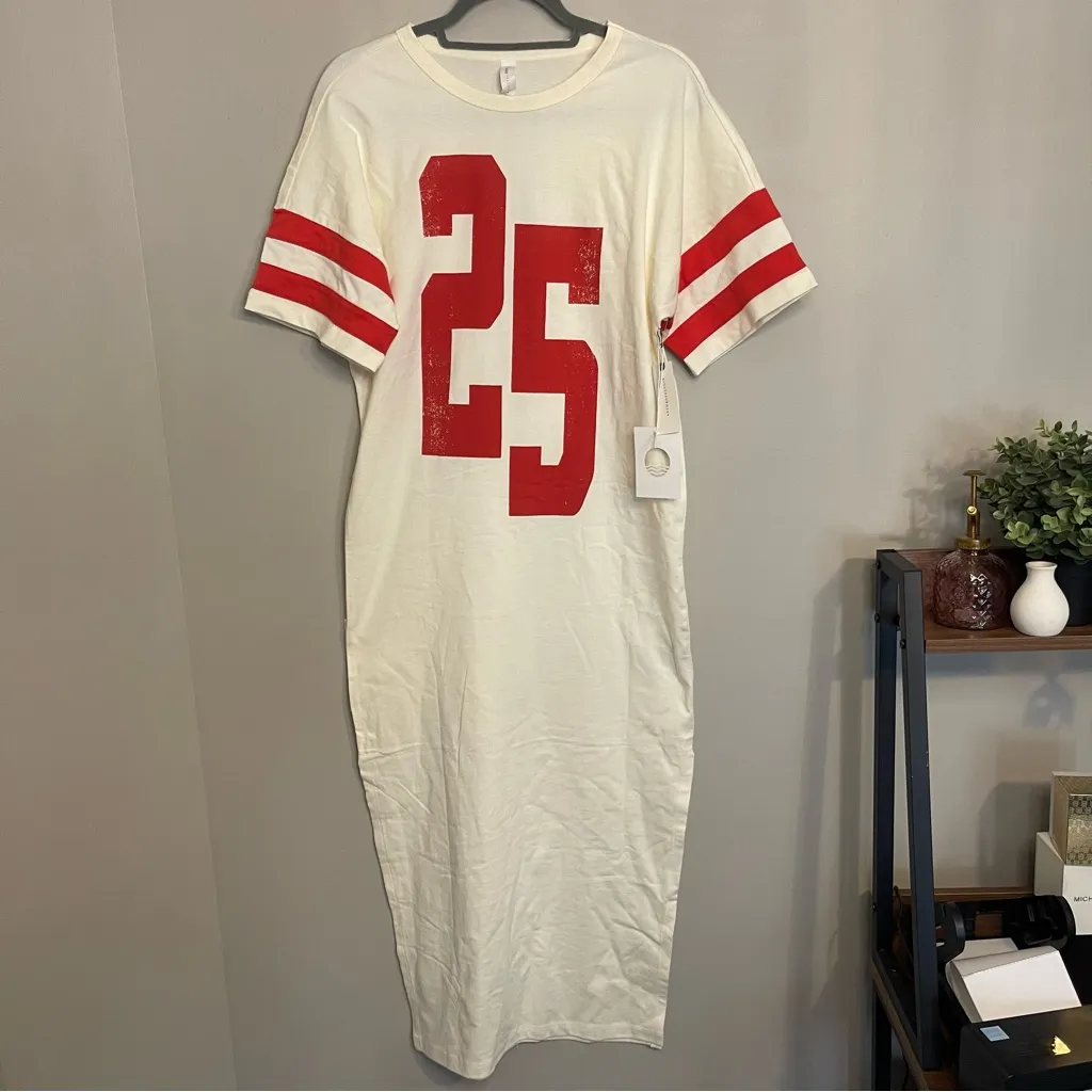 Daily Practice Sporty White and Red Dress - Image 5