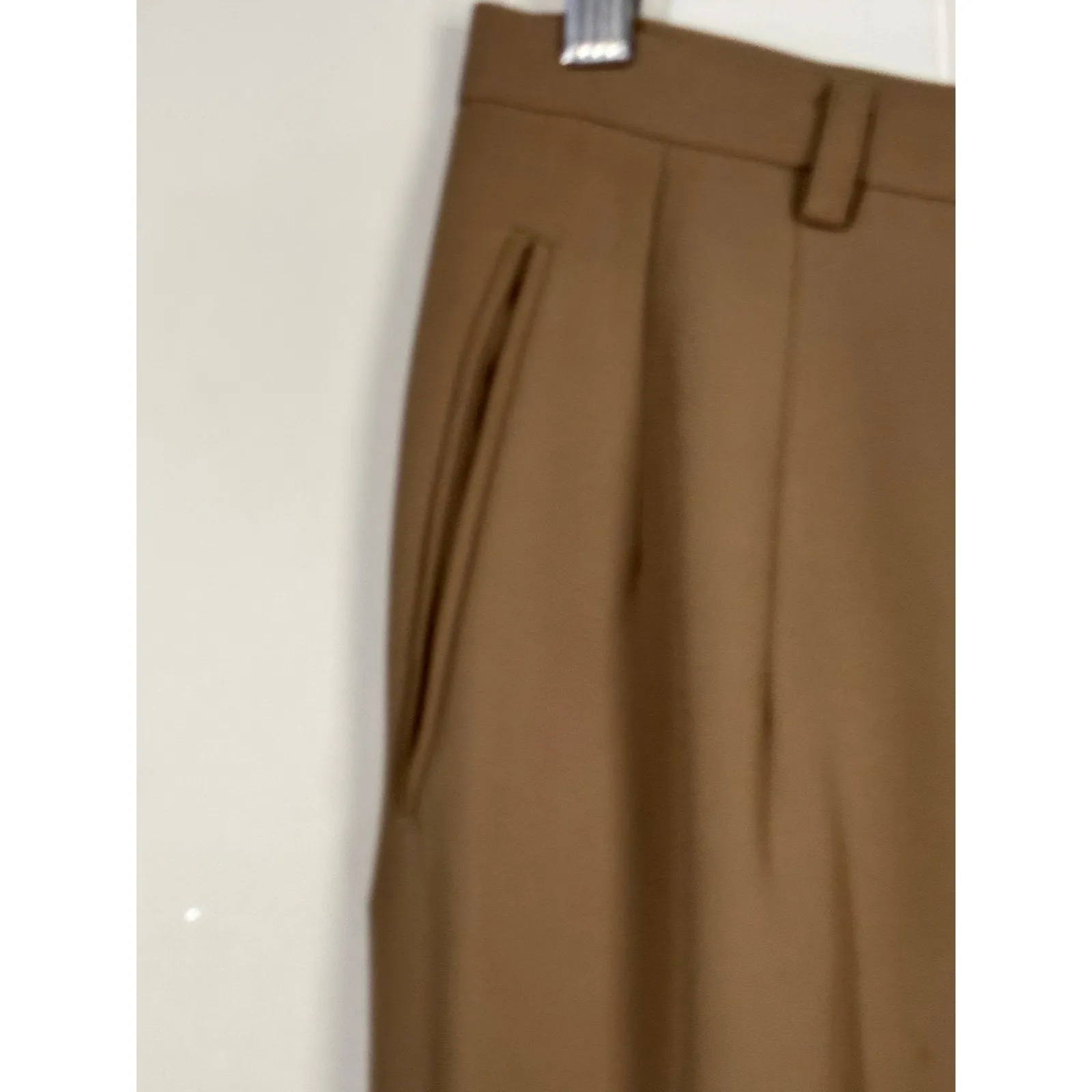 Max Studio Trousers Pleated Brown Dress Pants Size 11/12 - Image 3