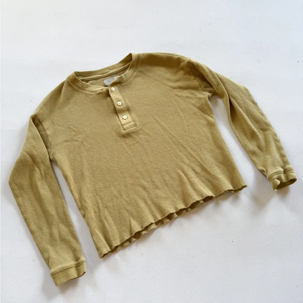 Everlane Waffle Knit Top Sz XS 047-C - Image 2