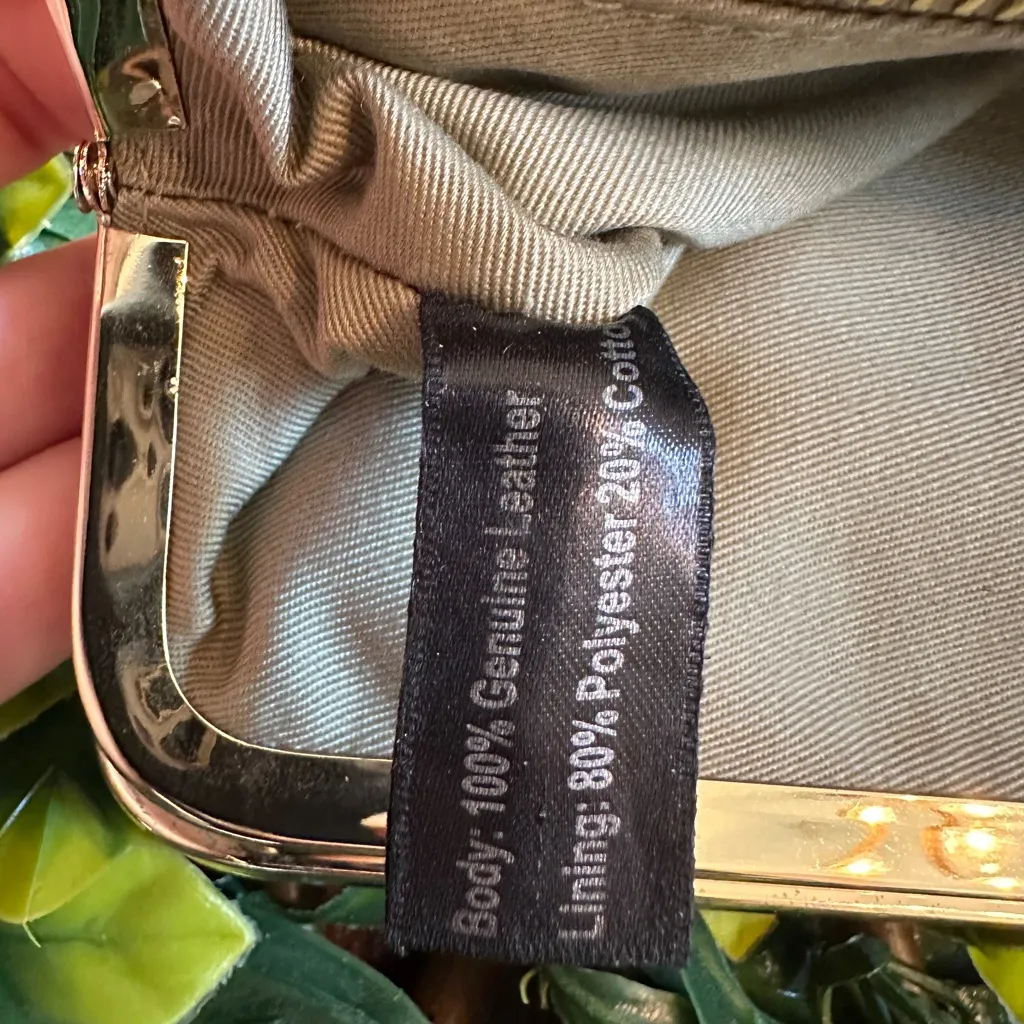 Genuine Leather Gold Clasp Snakeskin Pattern Wallet - Image 8