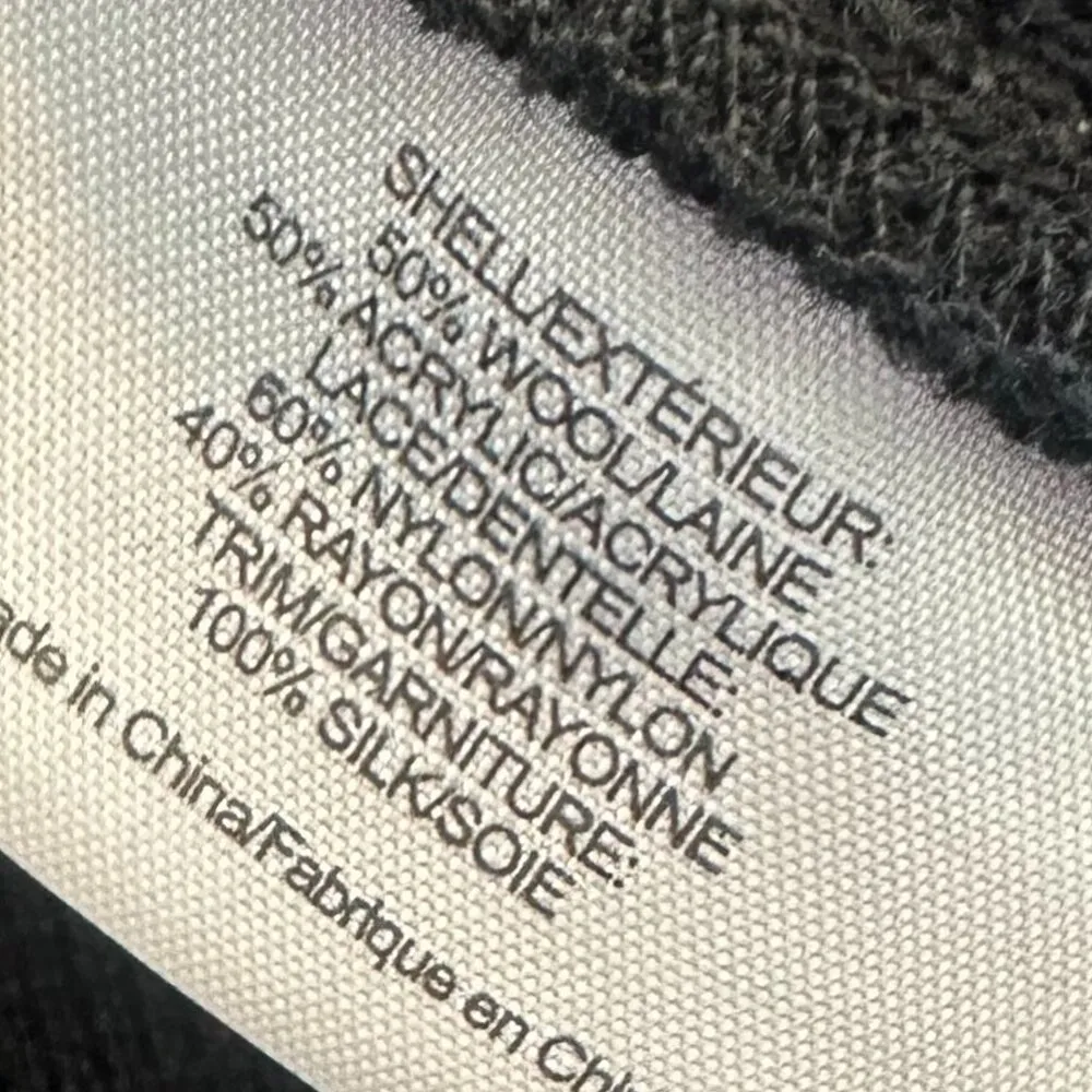 Tory Burch Adriana Black Sleeveless Wool Silk Lace Dress Sheath Size XS Women's - Image 10