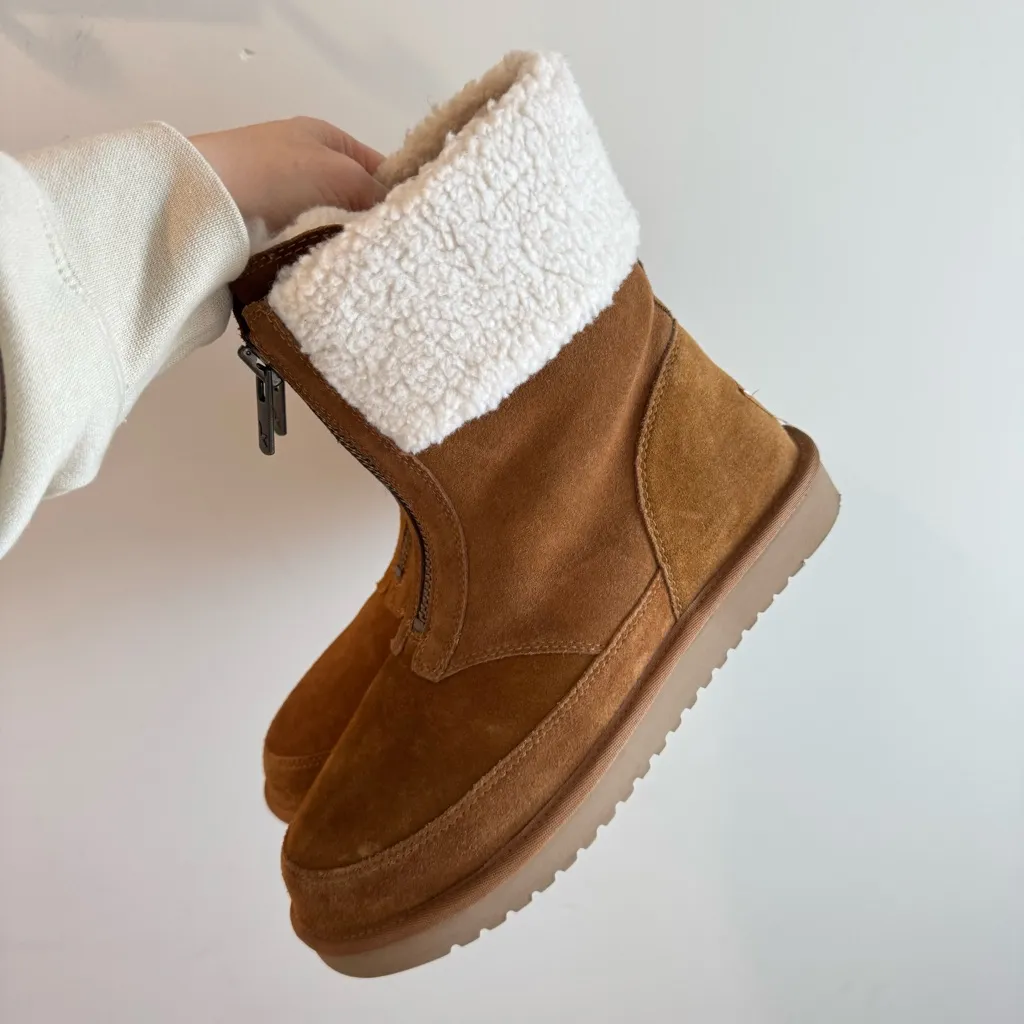 Kookaburra by Ugg Lytta Chestnut Suede Short Boot Size 9 Tan - Image 5