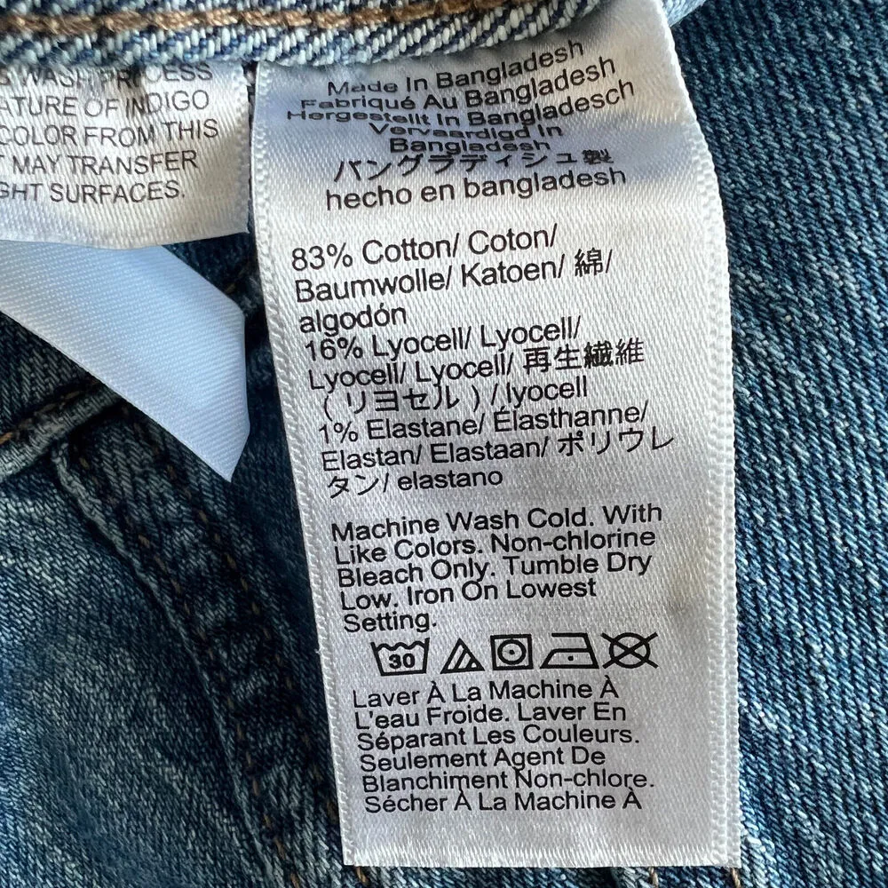 J Crew Factory Jeans Womens Size 27 Cropped Blue BT039 Patch Pocket - Image 11