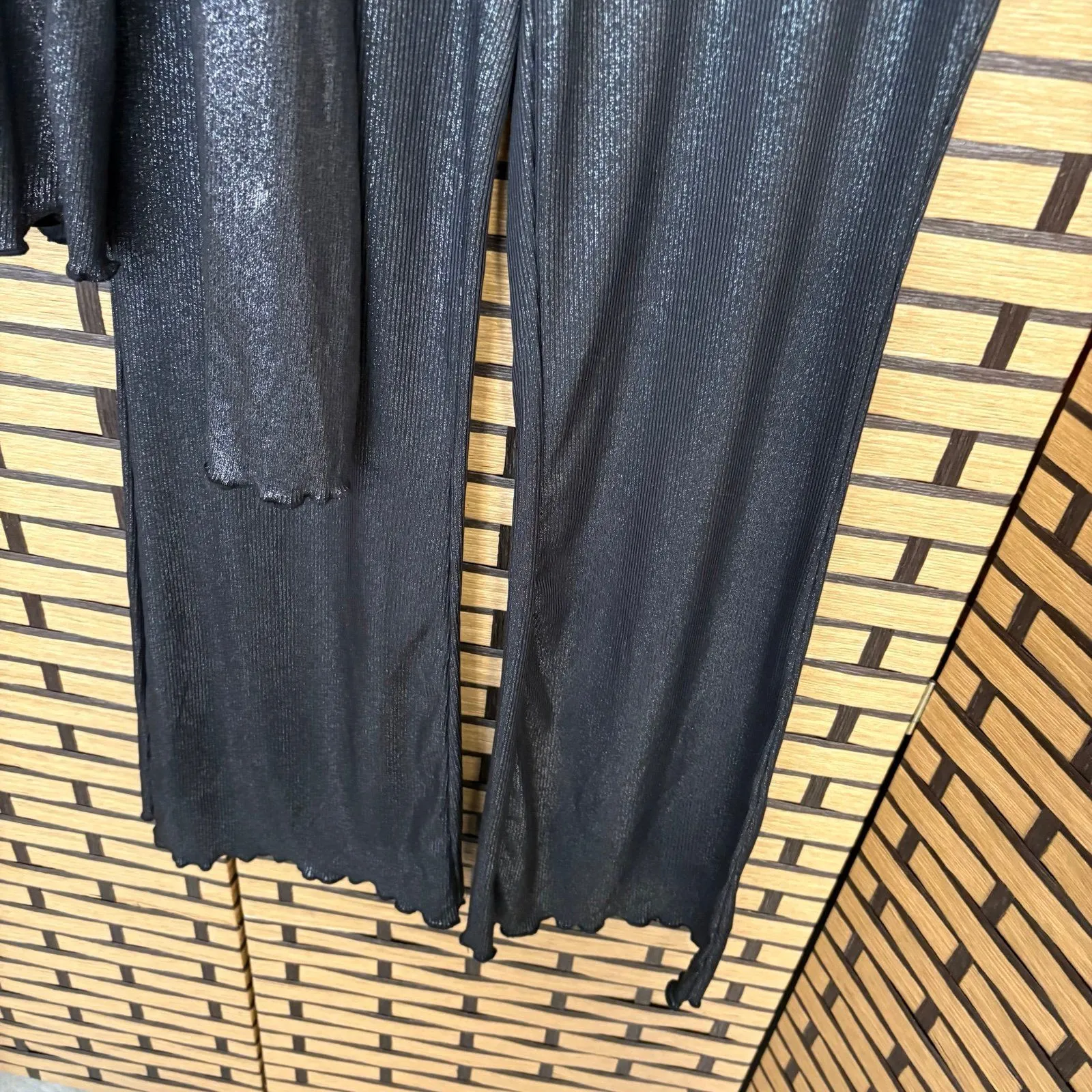 Steve Madden Black Shimmer Pajama Set Size Small‎ - Image 5