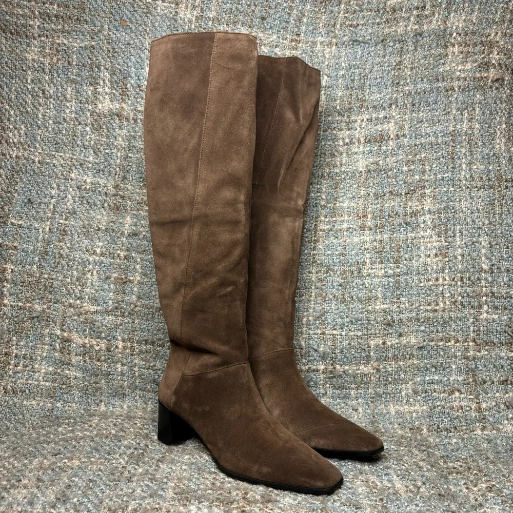 Vagabond Shoemakers Gabi Knee-High Suede Books in Dark Mud - Image 7