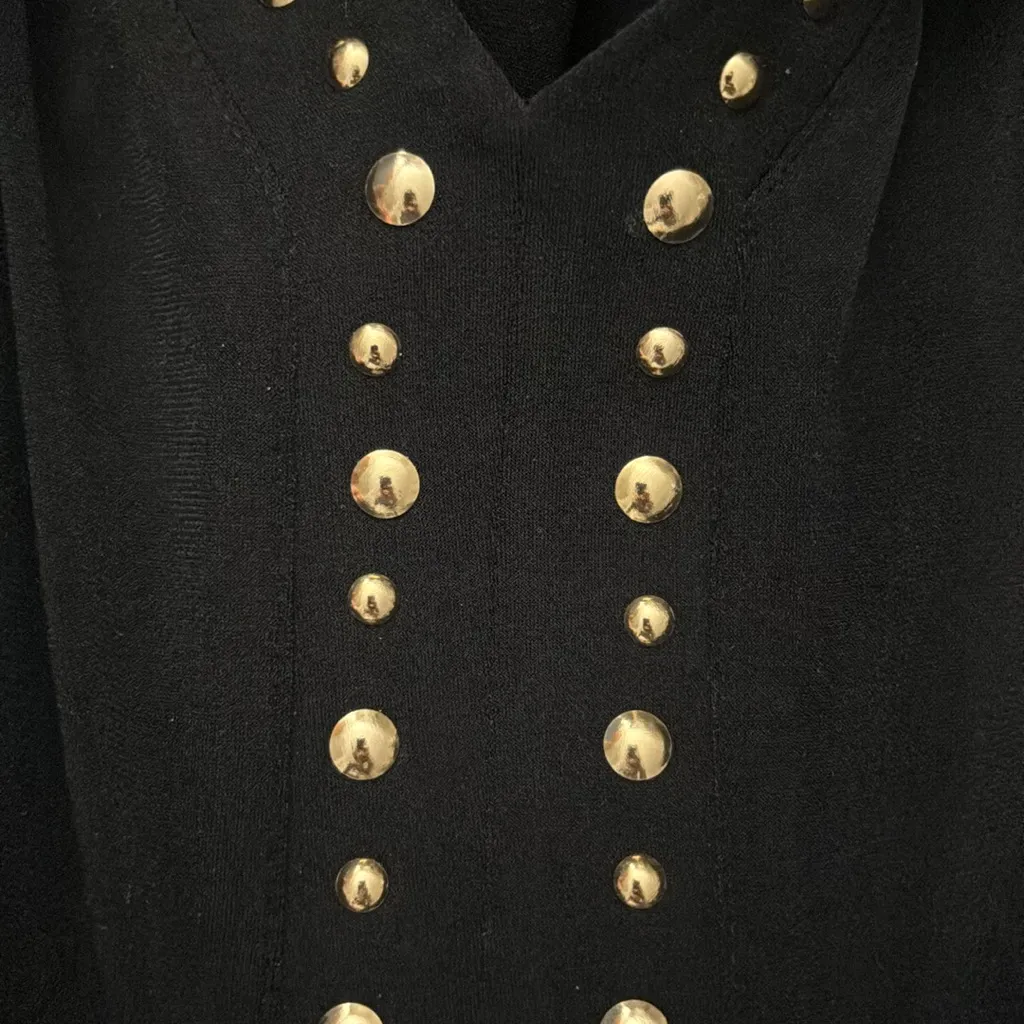 INC International Concepts Black Top With Gold Studs - Image 9