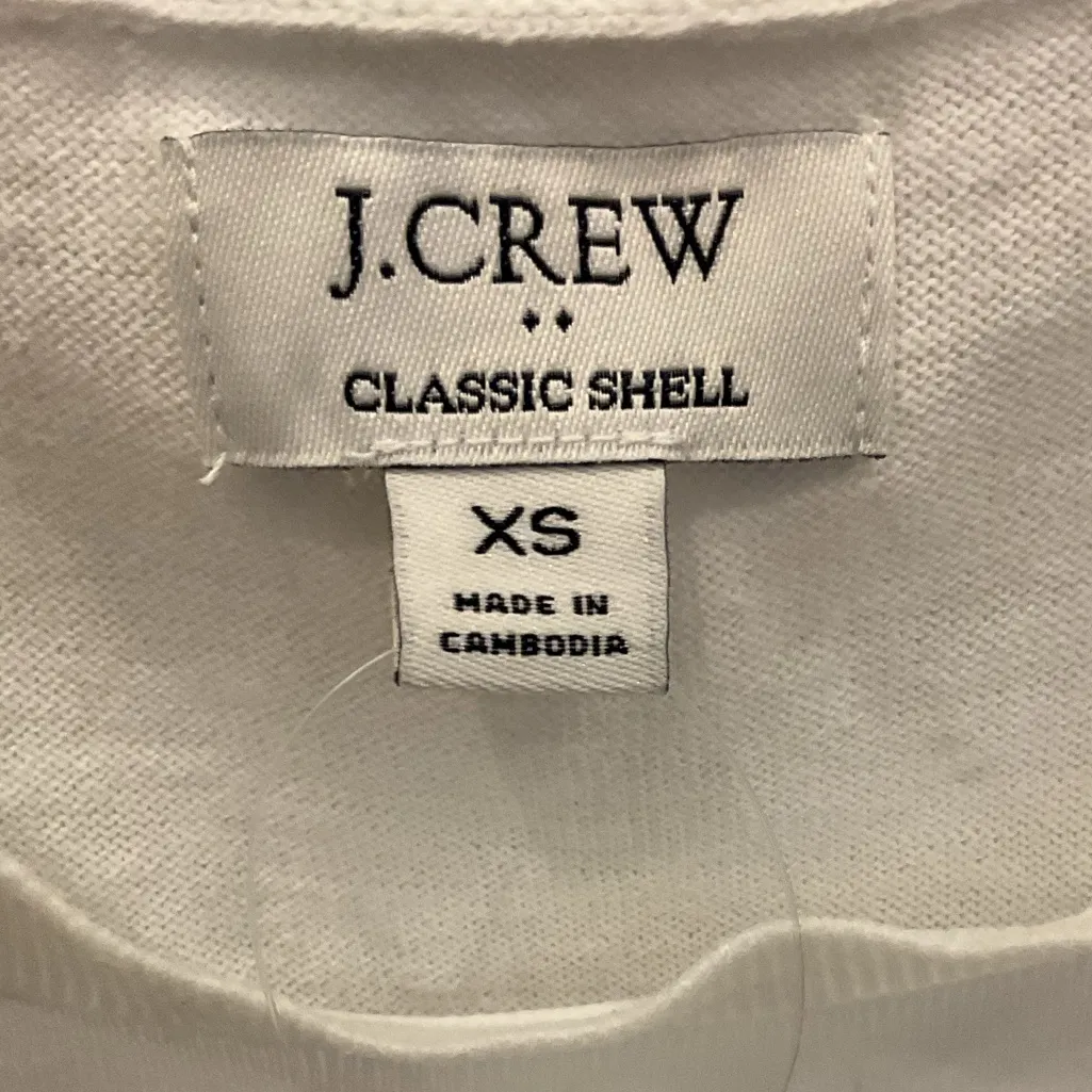 NWT J. Crew Factory Classic cotton cardigan shell Sz XS White - Image 5