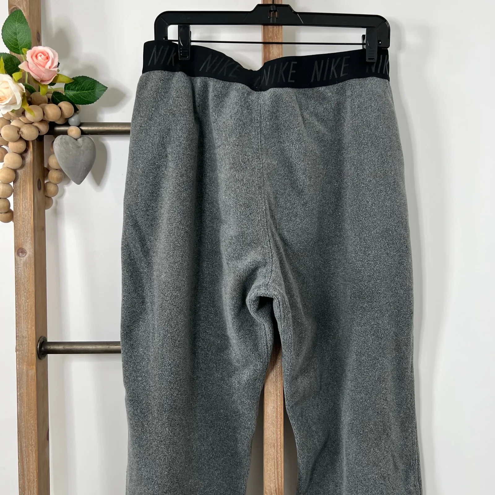 Nike Dri Fit Gray Sweatpants‎ Wide Leg Size Large - Image 6