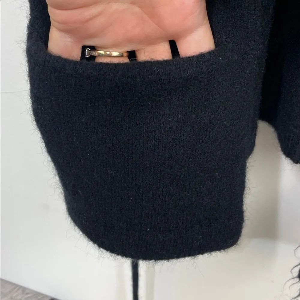 Wilfred Free Black Alpaca Wool Blend Sweater Vest with Fringe size Small - Image 6