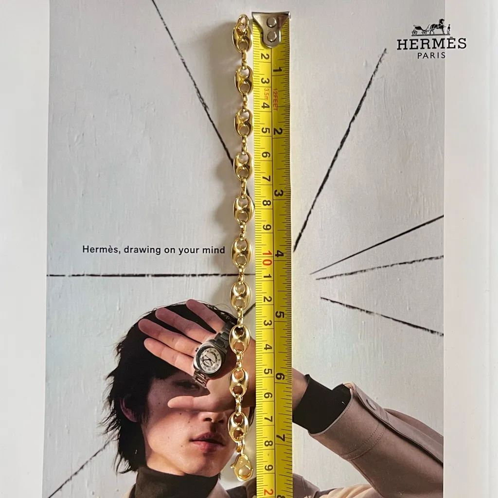 18k Gold Plated Chain Link Bracelet NWOT - Image 8