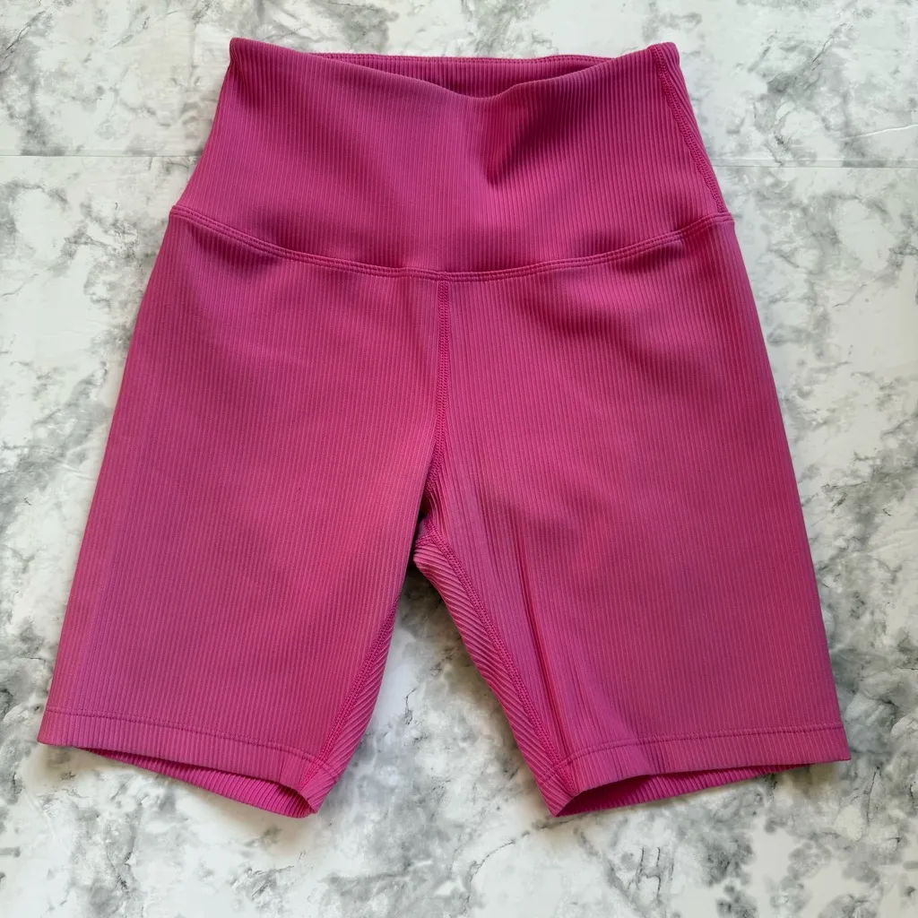Pink ZYIA Women's ribbed Shorts/bikers - Image 2