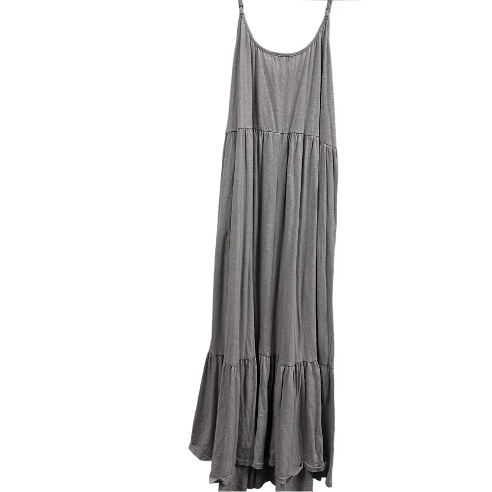 Z Supply Light Purple Gray Sleeveless Spaghetti Strap Cotton Maxi Pocket Dress L - Image 7