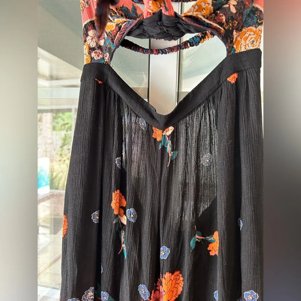Free people Bali birds of paradise black jumpsuit - Image 9