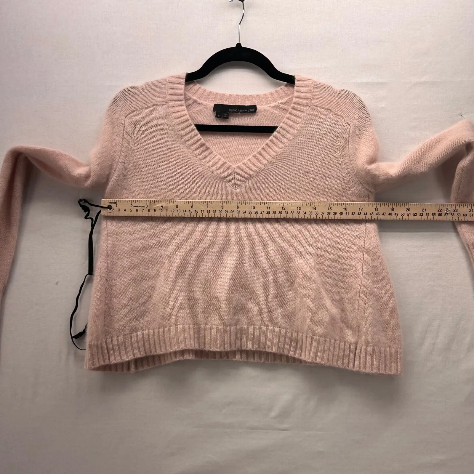 360 Cashmere Crop Sweater Pink Small - Image 10