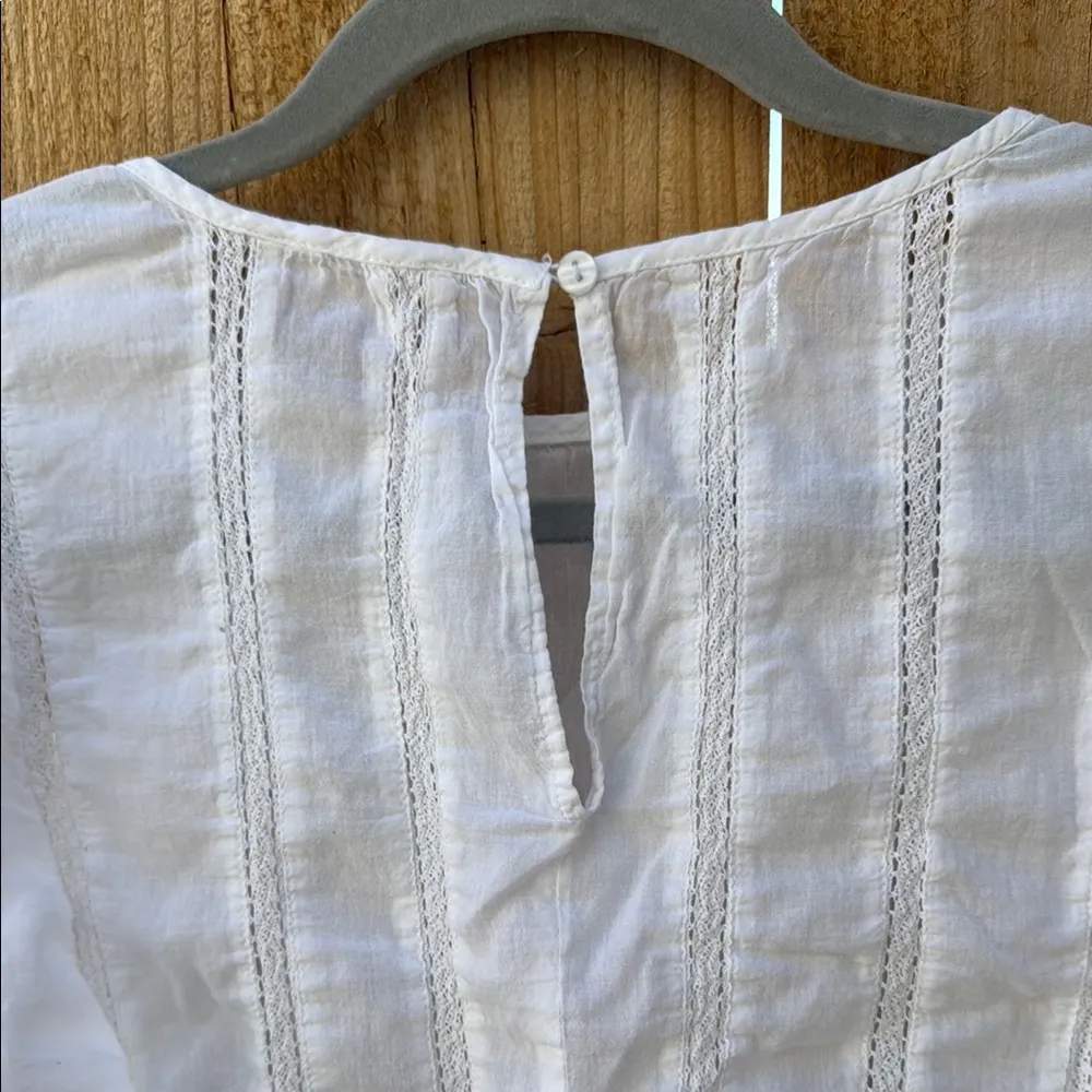 Elan White Sleeveless Ruffled Smocked Blouse - Image 7