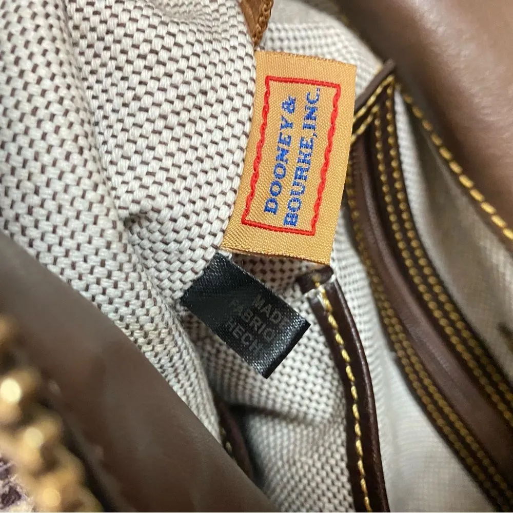 Dooney & Bourke Brown Leather Snake Skin printed Large Hobo Shoulder Bag - Image 13