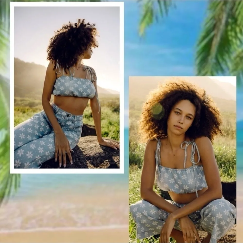 BILLABONG x Wrangler Perfect Pair Floral Print Crop Top NWT - Image 3