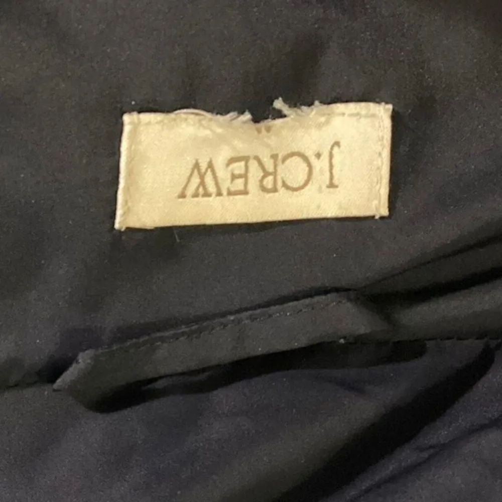 J.Crew Women's Blue Down Fill Quilted High Neck Sleeveless Vest Puffer Jacket M - Image 3