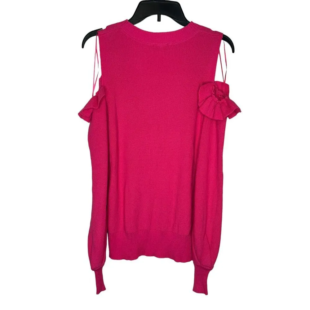 Jodifl Women's Sweater Ruffled Trim Cold - Image 9