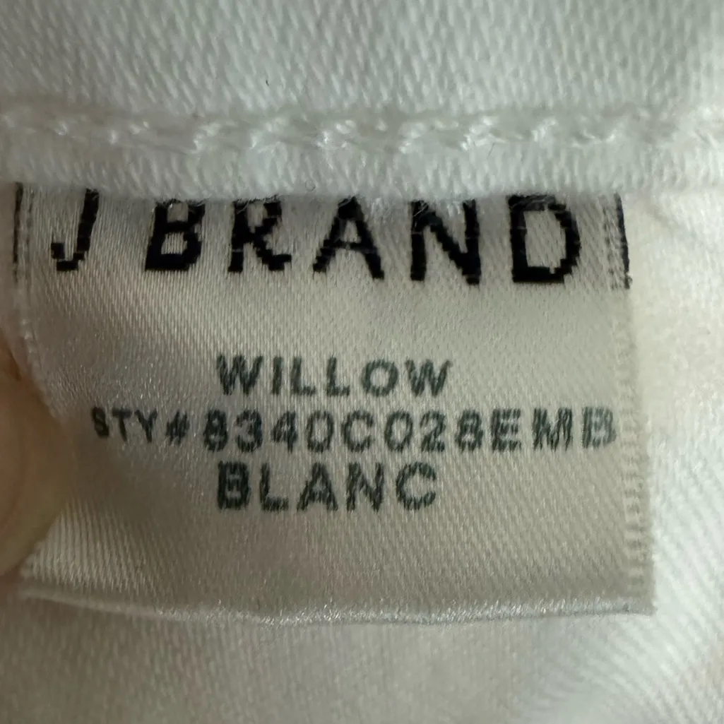 J BRAND Rare Willow Blanc Super Skinny White Moto Jeans Size 27 Midrise - Image 9