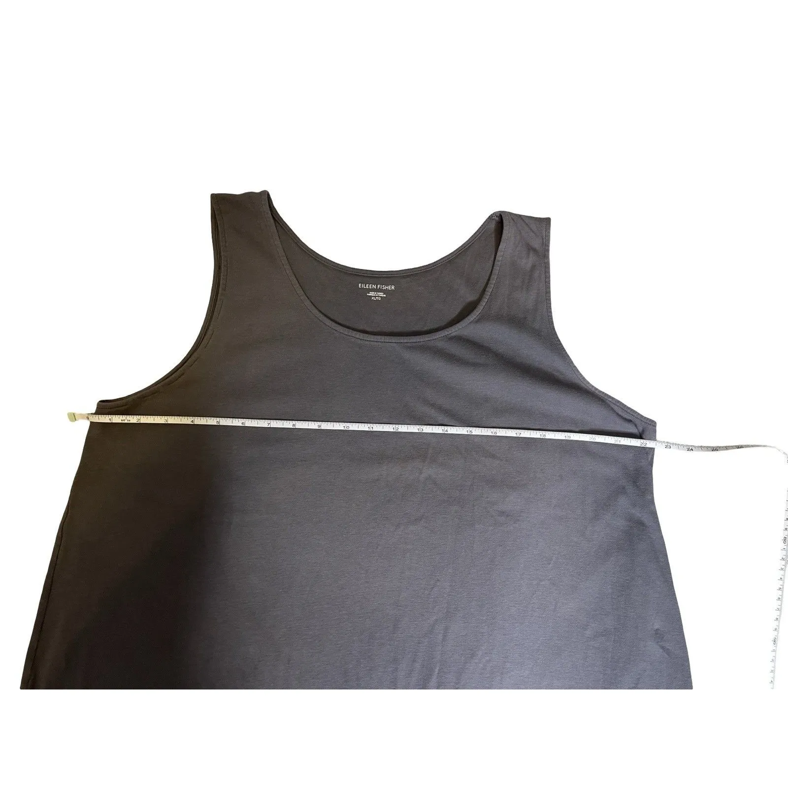 Eileen Fisher Tank Dress Size XLarge Gray Jersey Sleeveless Organic Cotton - Image 6